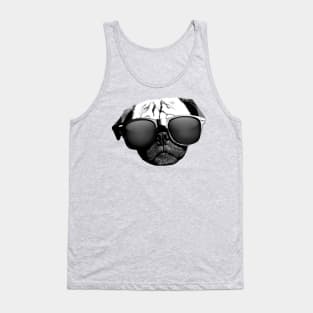 Pug Face in Sunglasses by AiReal Apparel Tank Top